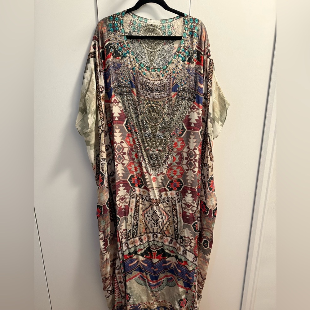 Camilla silk maxi kaftan